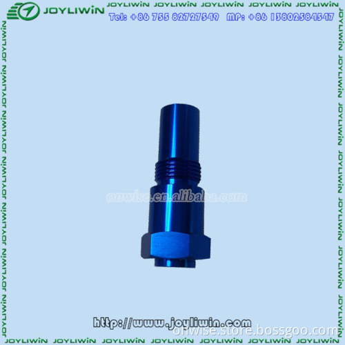 CNC machines RoHS surface treatment blue anodizing aluminum bolt for automotive